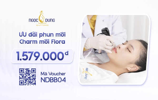 Ưu đãi phun môi charm môi Flora 1.579.000 VNĐ